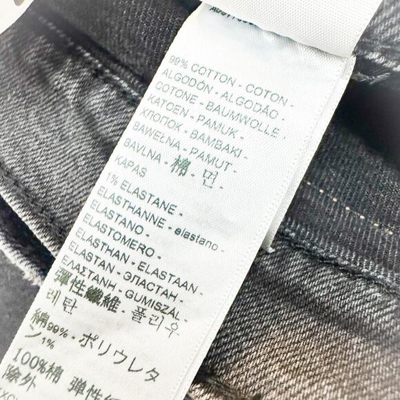 Levi's Wedgie Straight Charcoal Black Button Fly Denim Jeans Size 20 Women - Picture 7 of 9